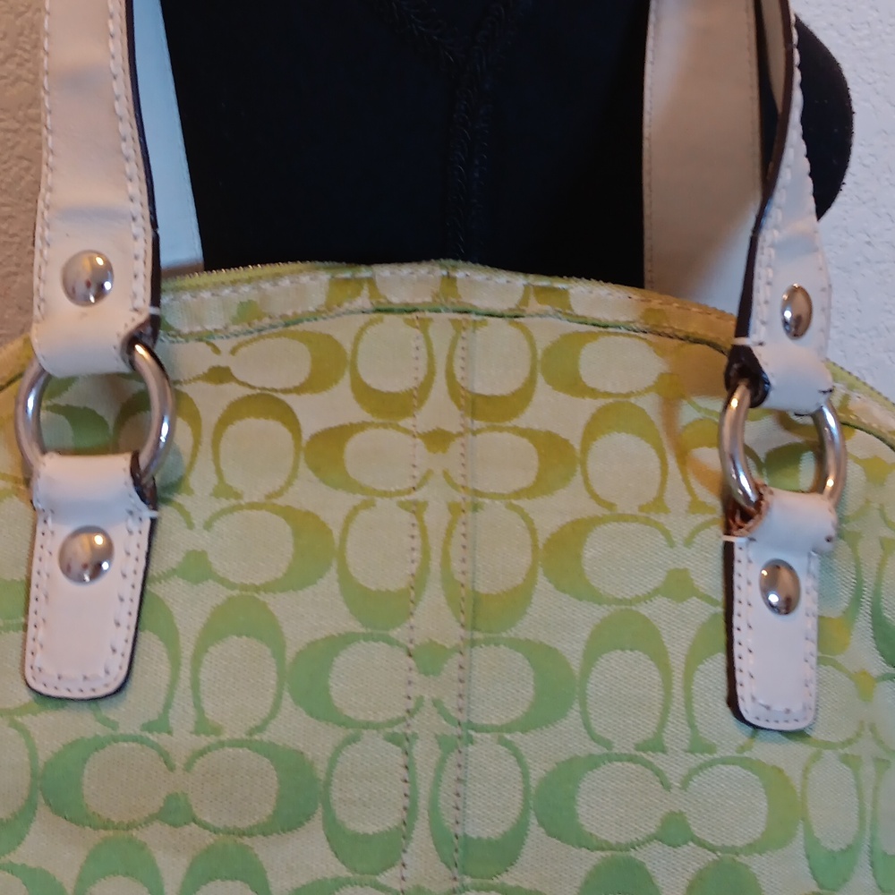 *Upcycled Coach Y2k Green Bag With Coach Ladybug 🐞 - Picture 12 of 17
